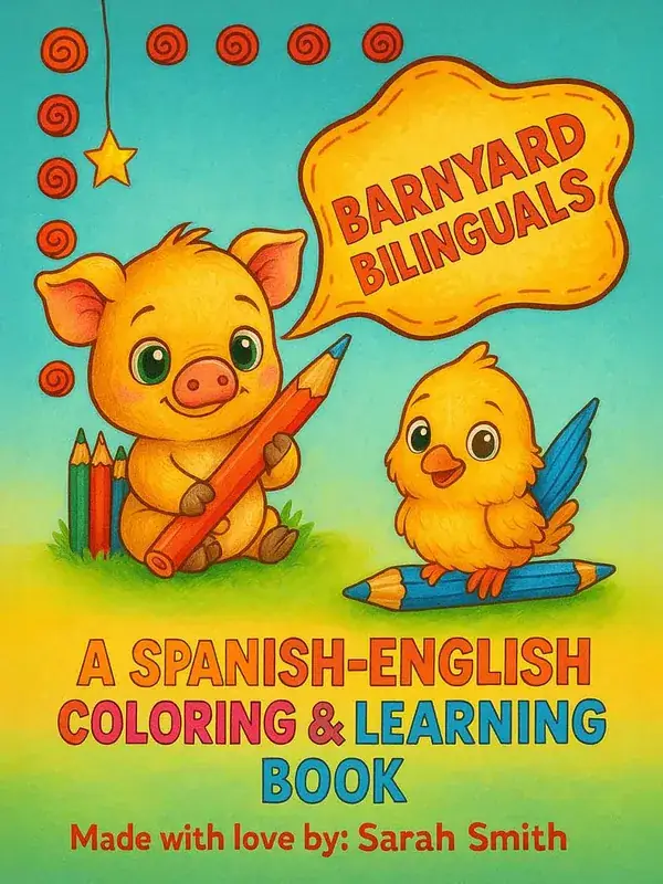 Barnyard Bilinguals Coloring and Learning Book — free printable coloring book cover
