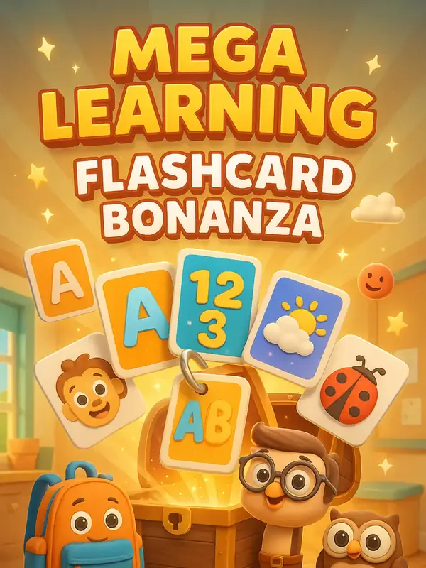 Mega Learning Flashcard Bonanza (675 Pages) for One Dollar — free printable coloring book cover
